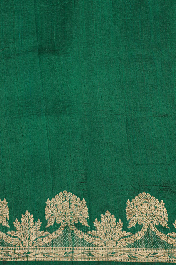Fancy Matka Silk Bottle Green Saree