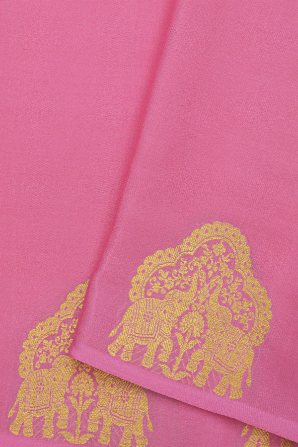 ms-104 Mysore Crepe Pink Saree