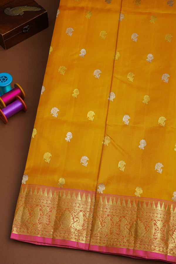 vs-202 Venkatagiri Silk Mustard Saree