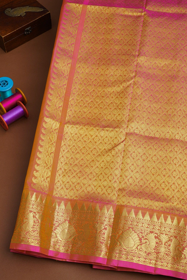 vs-203 Venkatagiri Silk Mustard Saree